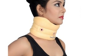 The collar is worn during cervical osteochondrosis